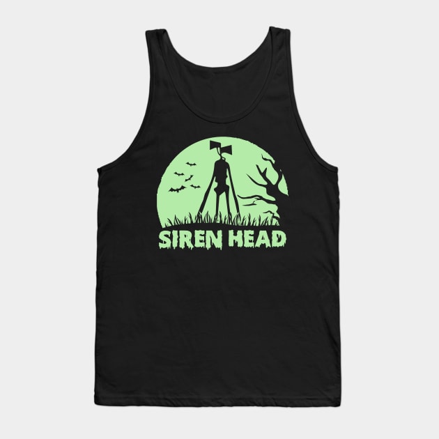 Green Siren Head Tank Top by Souls.Print